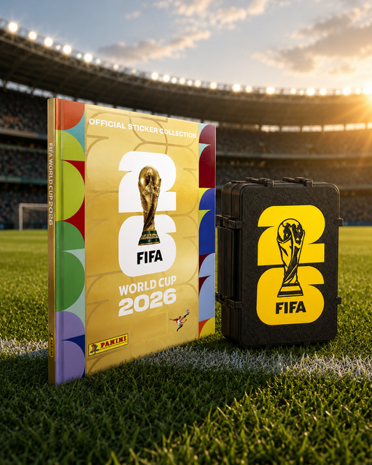 ÁLBUM TAPA DURA GOLD FIFA WORLD CUP 2026 + PORTA LÁMINAS